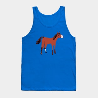 Sorrel white blaze horse #1 Tank Top